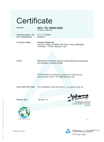Certified Global Supplier for Continental